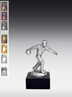 Metallfigur Bowlingspieler
