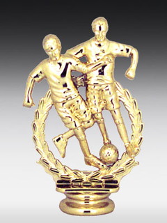 Kunststofffigur DoppelFußballspieler