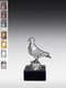 Metallfigur Brieftaube