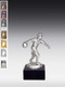 Metallfigur Bowlingspielerin