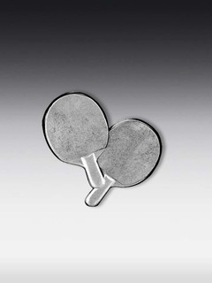 Tinnen relief tafel tennis