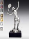 Metallfigur Tennisspielerin