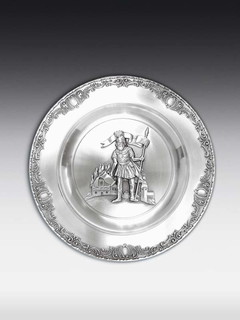 Pewter plate Firefighter-Florian