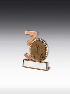 Metal trophy Three