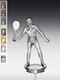Metallfigur Badmintonspieler