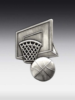 Tinnen relief Basketbal