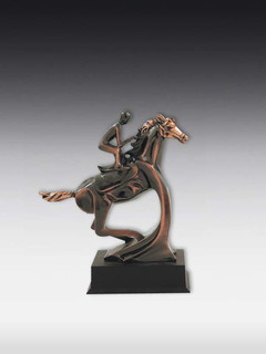 Resin-Artfigur Reiten