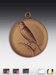 Metall-Medaille Kanarienvogel (Gesang)