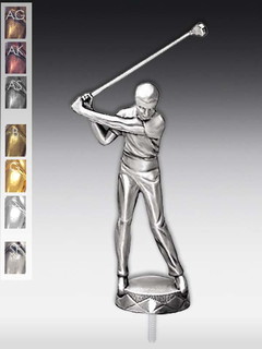 Metallfigur Golfer