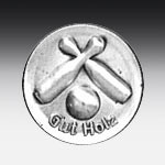 Kunststoffemblem Kegeln (Gut Holz)