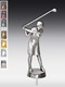 Metallfigur Golferin