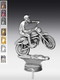 Metallfigur Motorrad