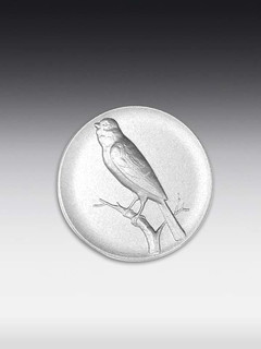 Metallemblem Kanarienvogel (Gesang)