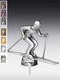 Metallfigur Skifahrer
