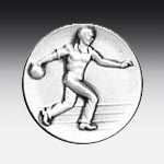 Kunststoffemblem Bowling-Mann