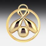 Metall-Medaille Bowling