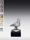 Metallfigur Brieftaube