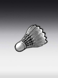 Tinnen relief Badminton