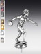 Metallfigur Bowlerin
