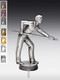 Metallfigur Billardspieler