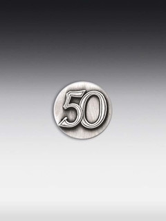 Tinnen embleem 50