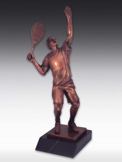 Resinfigur Tennisspieler