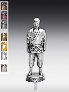Metallfigur Judokämpfer