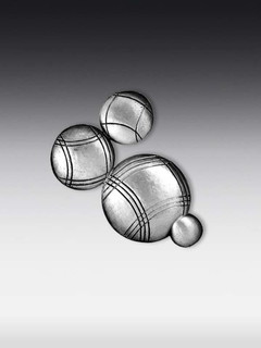 Tinnen relief Jeu de Boule