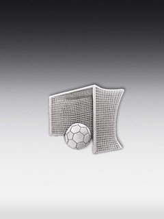 Tinnen relief Voetbal