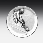 Kunststoffemblem Kegeln-Mann