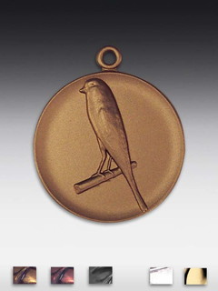 Metall-Medaille Kanarienvogel