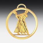 Metall-Medaille Tanzpaar
