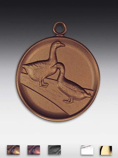 Metall-Medaille Ente und Gans