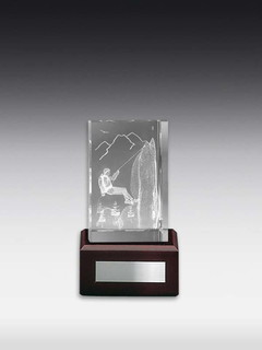 3D-Laserinnengravur Bergsteigen