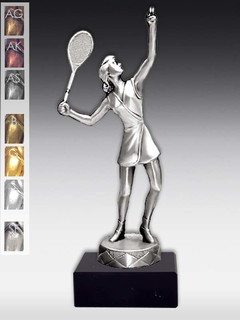 Metallfigur Tennisspielerin