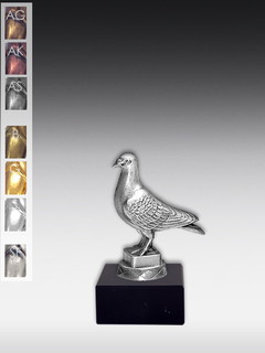 Metallfigur Brieftaube