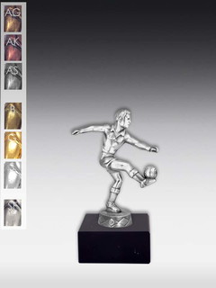 Metallfigur Fußballspieler