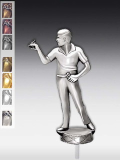 Metallfigur Dartwerfer