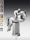 Metallfigur Springreiter