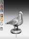 Metallfigur Brieftaube
