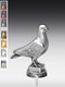 Metallfigur Brieftaube