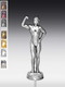 Metallfigur Bodybuilderin