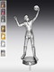 Metallfigur Volleyballspieler