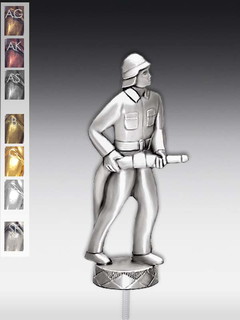 Metallfigur Feuerwehrmann