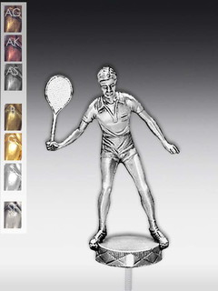 Metallfigur Badmintonspieler