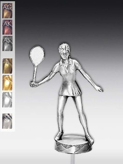 Metallfigur Badmintonspielerin