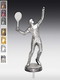 Metallfigur Tennispieler