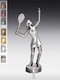 Metallfigur Tennispielerin