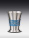 Pewter schnaps glass Blue