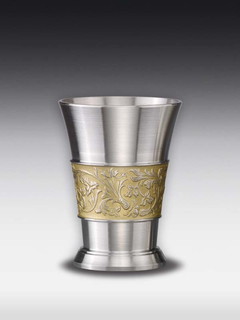 Pewter schnaps glass Gold